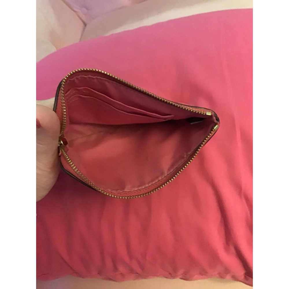 Women's Coach Pink Leather Wristlet with Gold Hardware - Picture 11 of 14